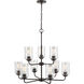 Moven 9 Light 28 inch Rubbed Bronze Chandelier Ceiling Light